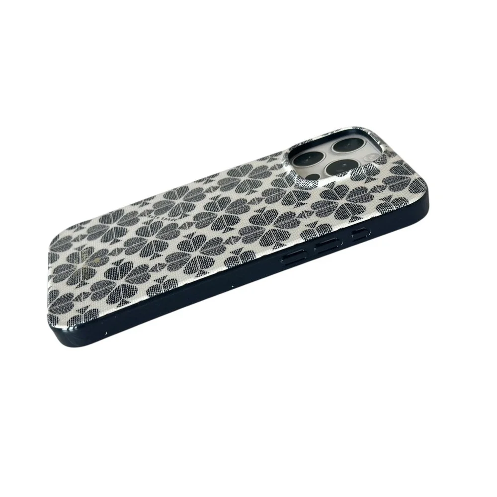 kate spade White and Black Floral iPhone 16 Pro Case